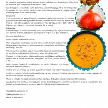 Velouté de potimarron et aux chataignes