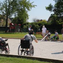 Premier tournoi handi' de pétanque