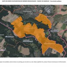 Carte des deux zones proposées par la commune