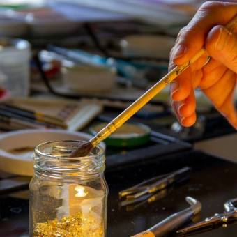 Visite de l'atelier L'or du Temps de Marie PIerre MUSSEAU