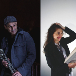 AFFICHE MOTS ET NOTES BLEUS