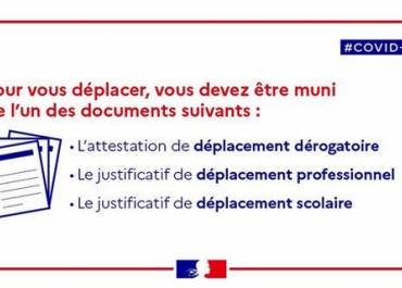Attestation pour vous déplacer Oct 2020