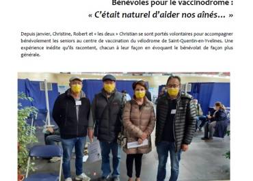 Bénévoles au vaccinodrome