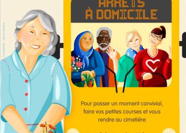 Courses et cimetière en minibus