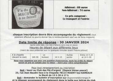 Spectacle au théâtre des 2 anes